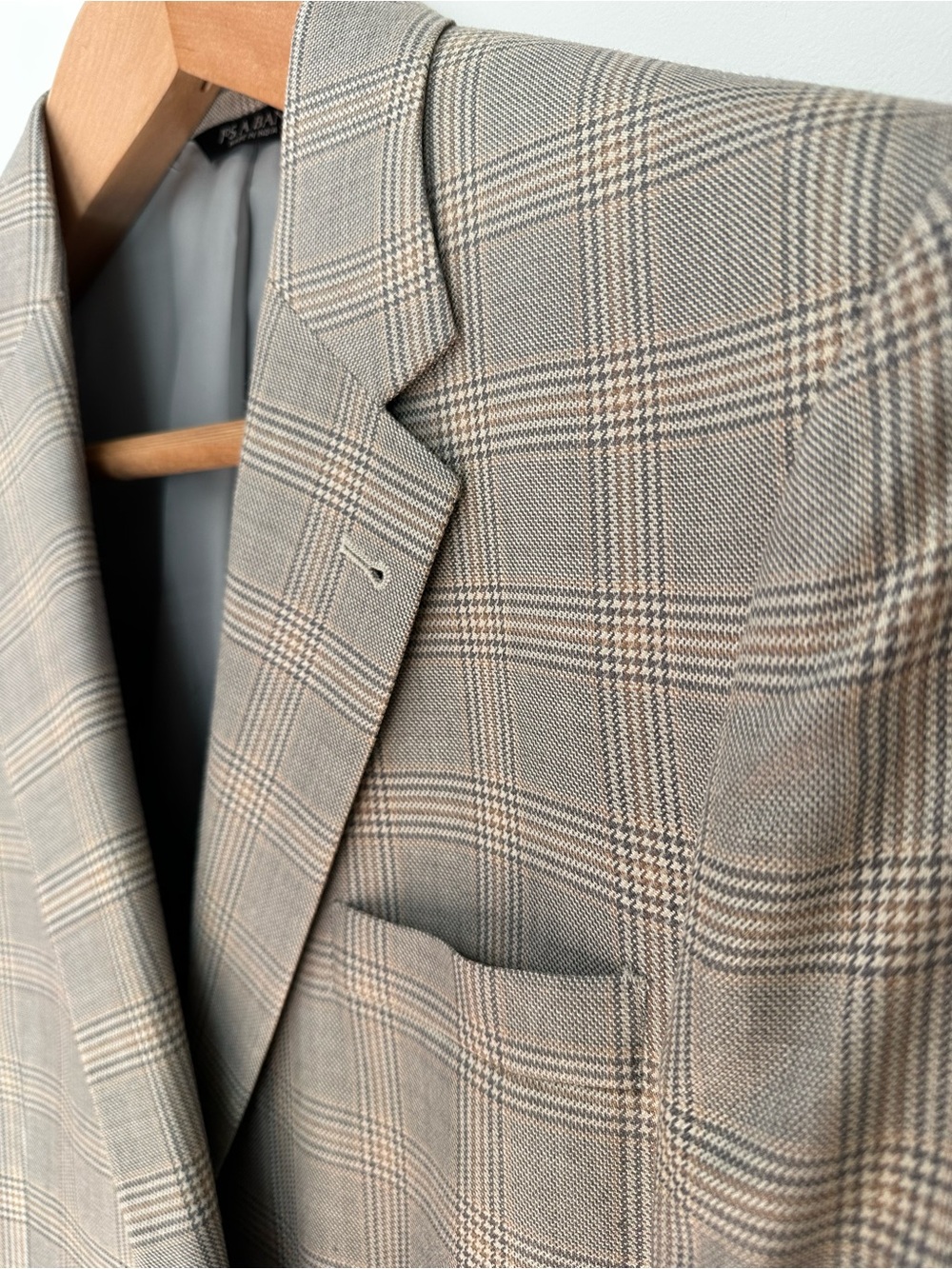 Jos. A. Bank Signature Silk Wool Glen Plaid Sport Coat Blazer | Size 43R